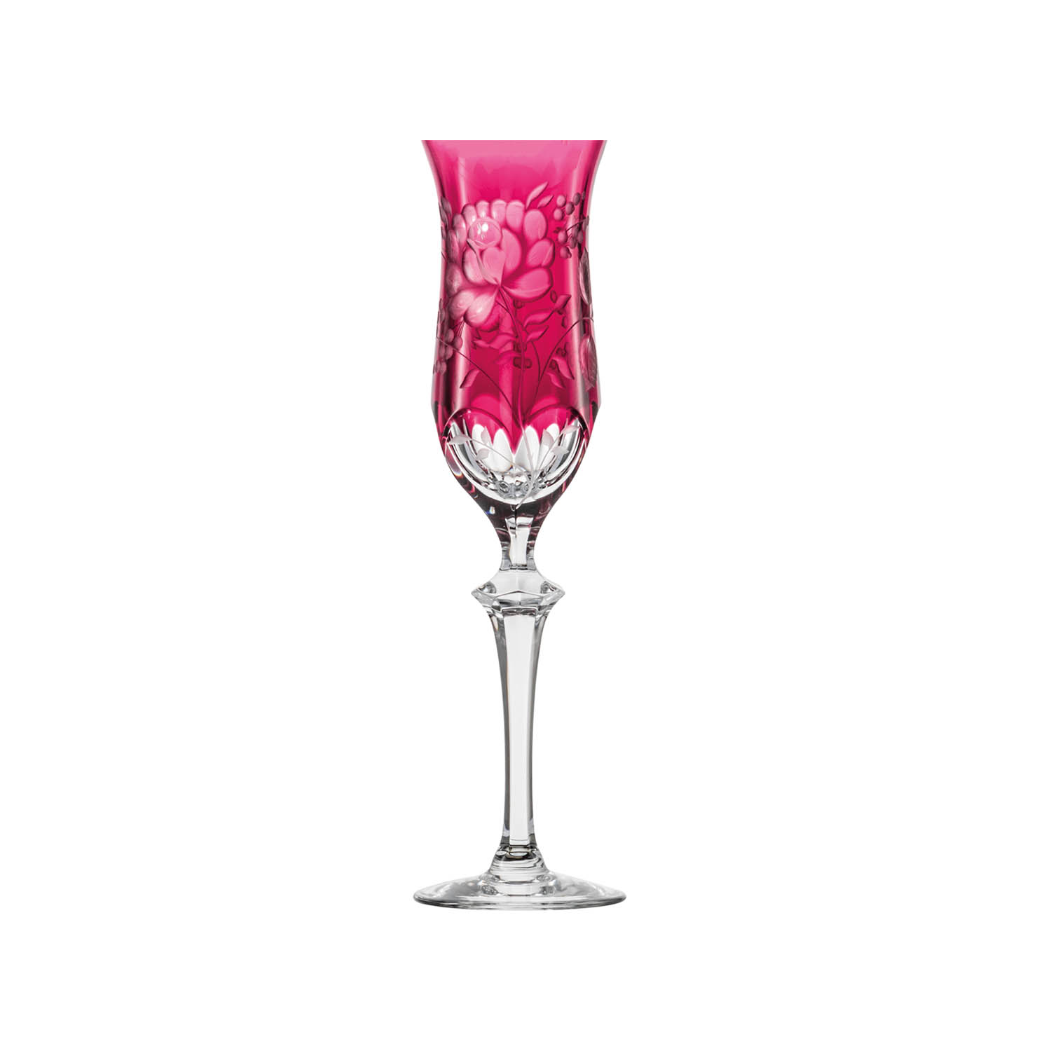 Sektglas Kristallglas Primerose rubin rot (26 cm)