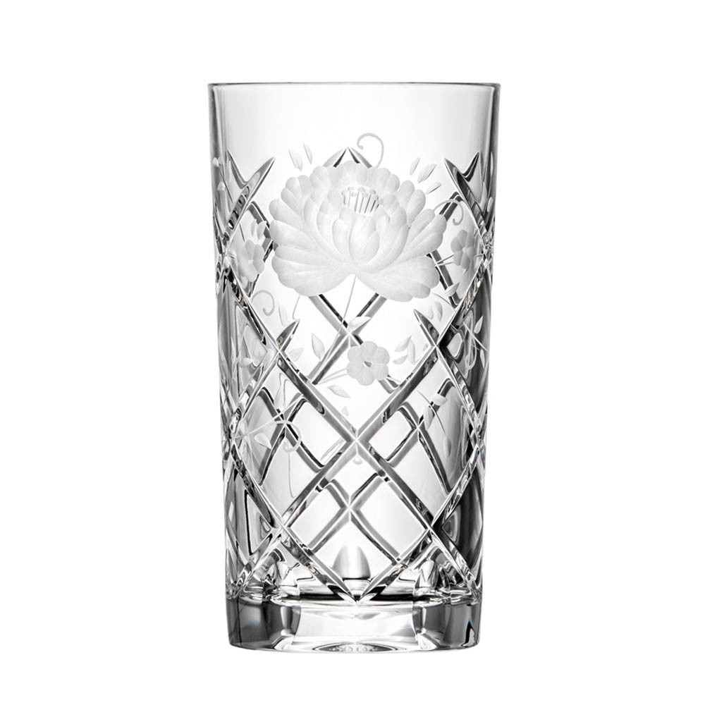 Longdrinkglas Kristall Sunrose clear (13,5 cm)