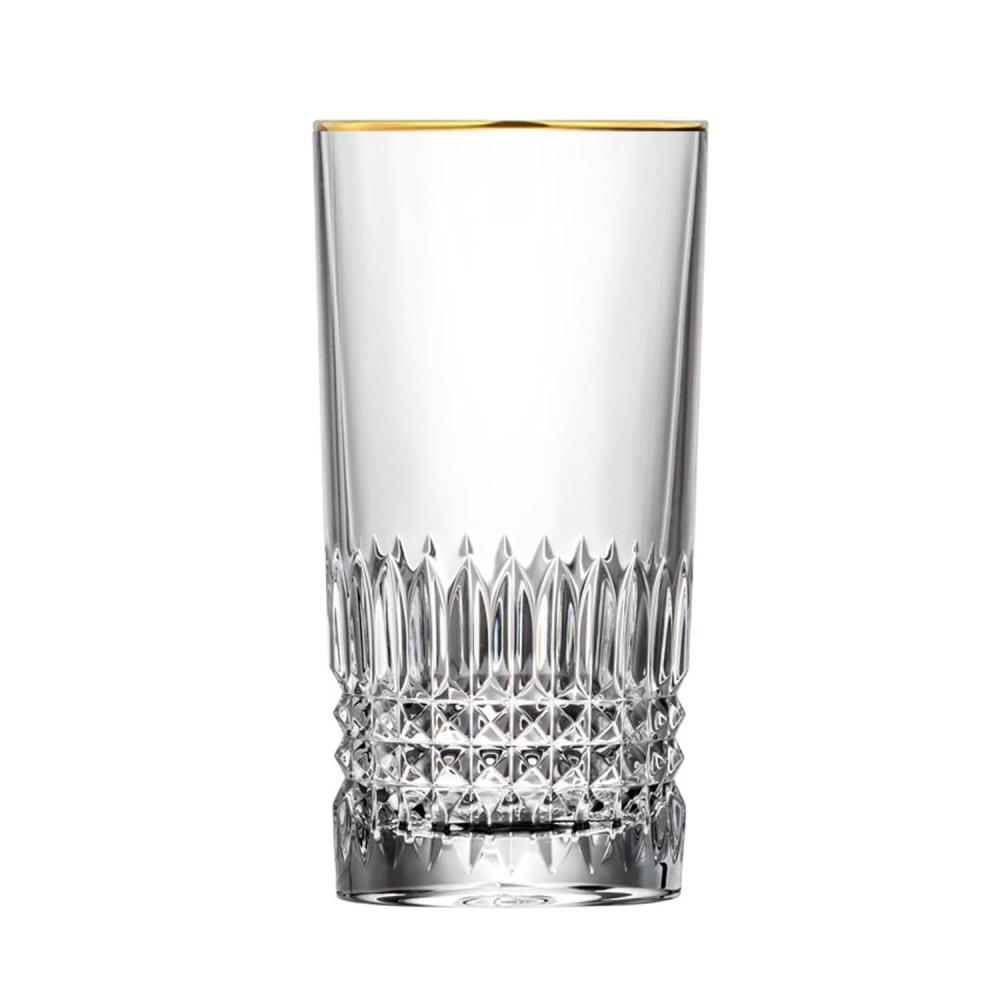 Longdrinkglas Kristall Empire Gold klar (13,5 cm)