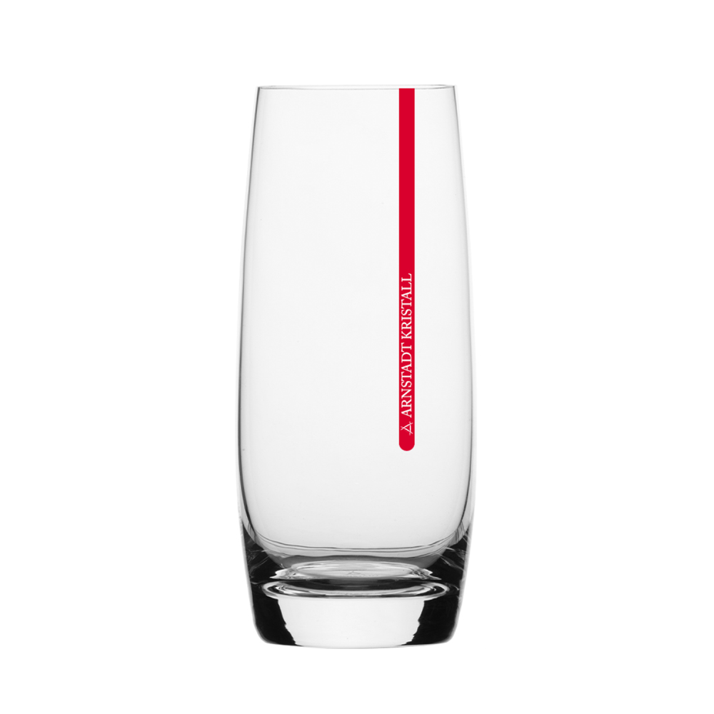 Longdrinkglas Kristall Redstripe clear (16 cm)