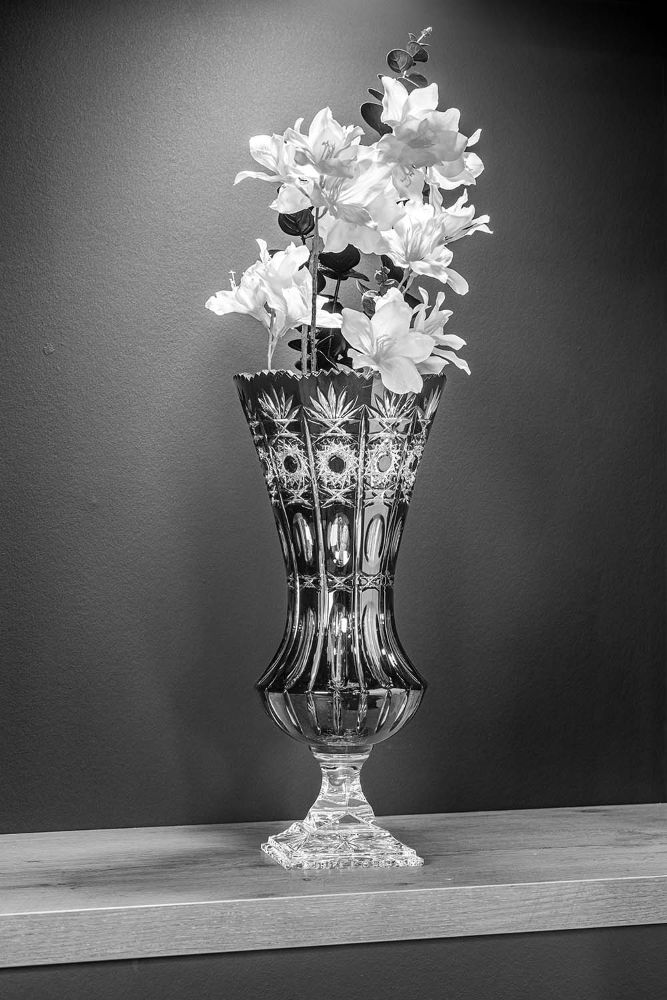 Vase Kristall Dresden kobalt (42 cm)