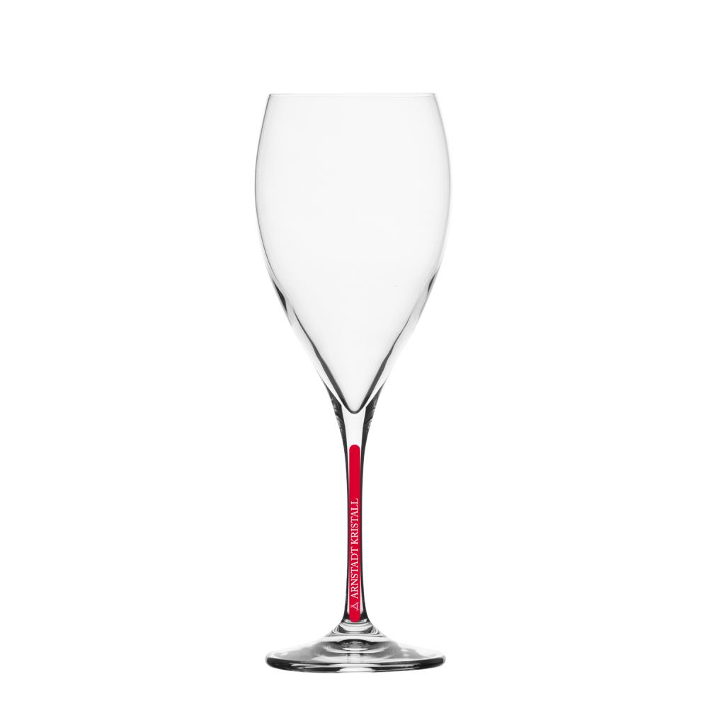 Weissweinglas Kristall Redstripe klar (22,2 cm)
