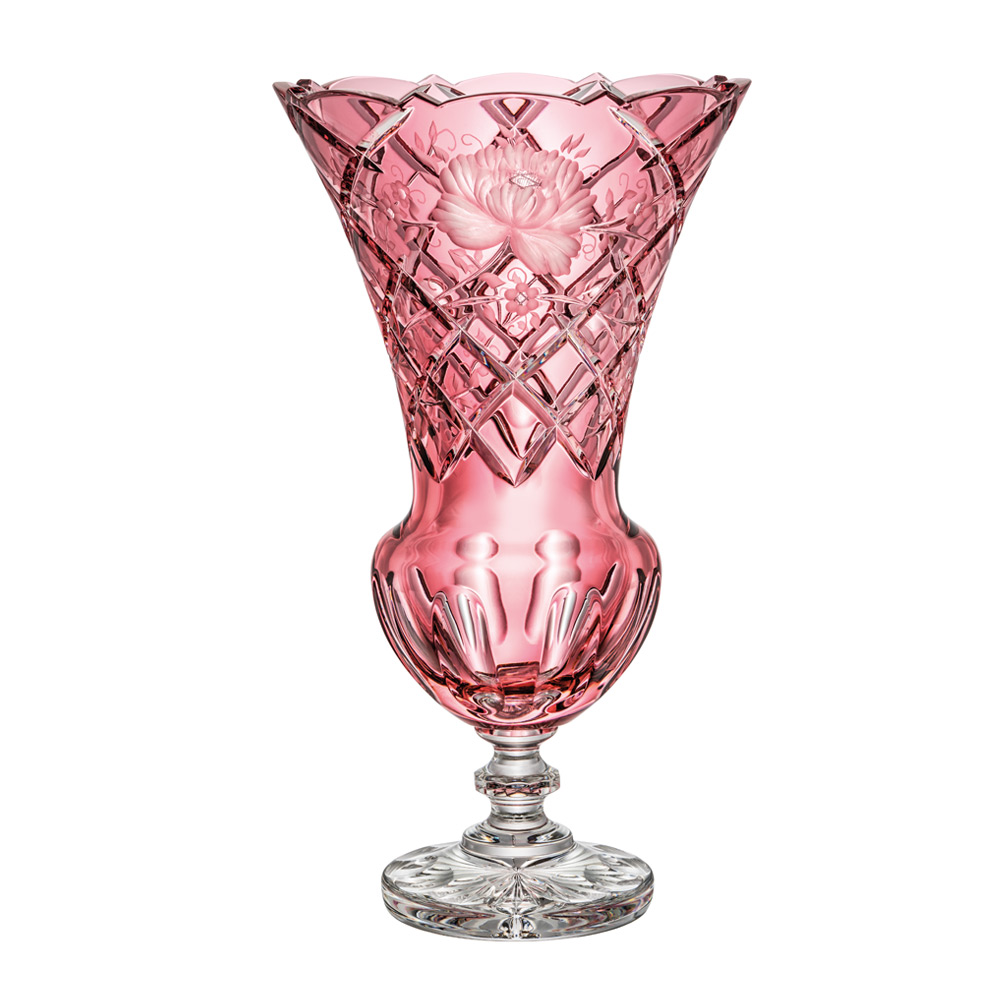 Vase Kristall Sunrose rosalin (44 cm)