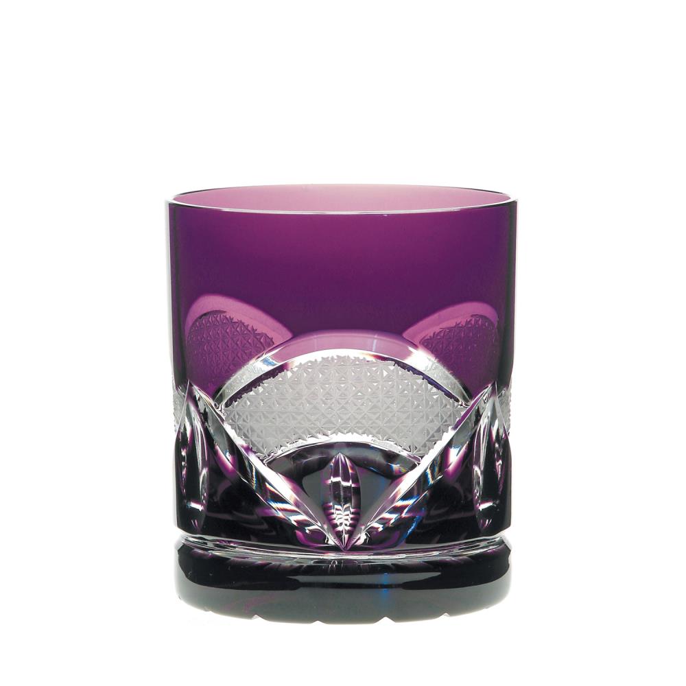 ausgefallenes Whiskyglas in amethyst lila von Arnstadt Kristall