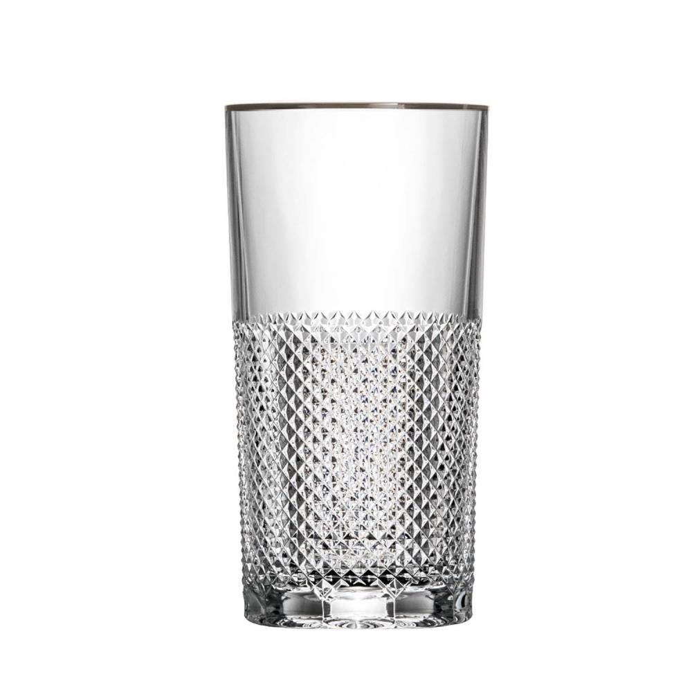 Longdrinkglas Kristall Oxford Platin klar (13,5 cm)
