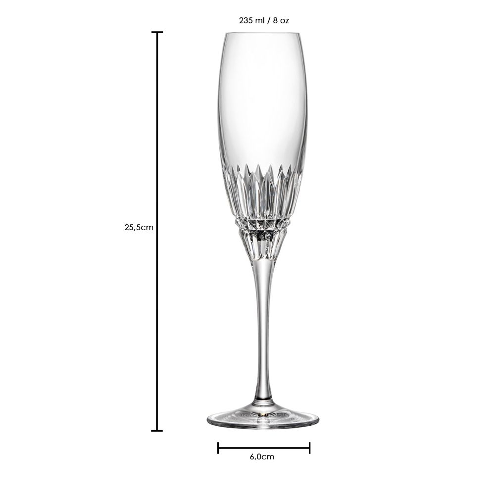 Sektglas Kristall Empire klar (25,5 cm)