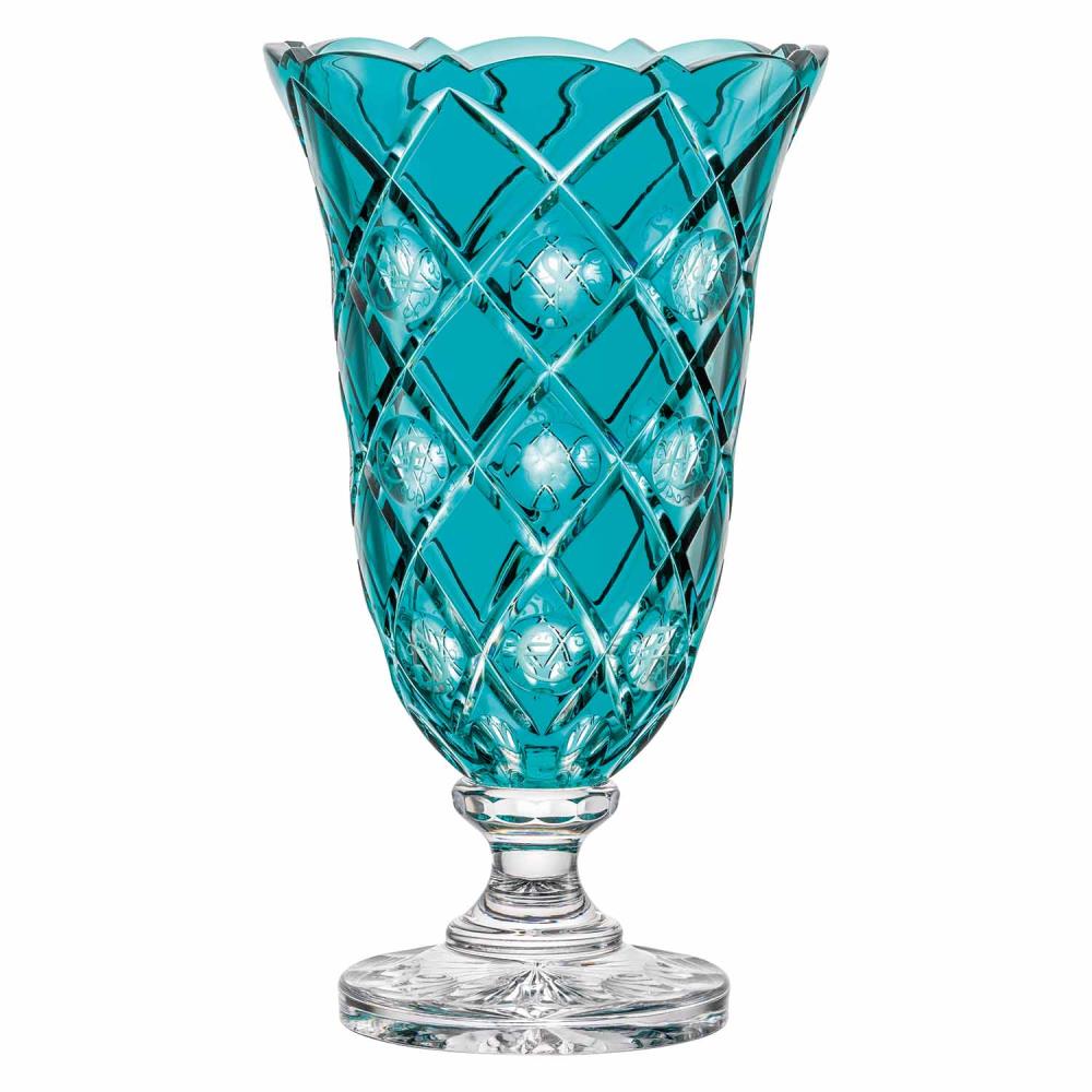 Vase Kristall Money & Health azur (37 cm)