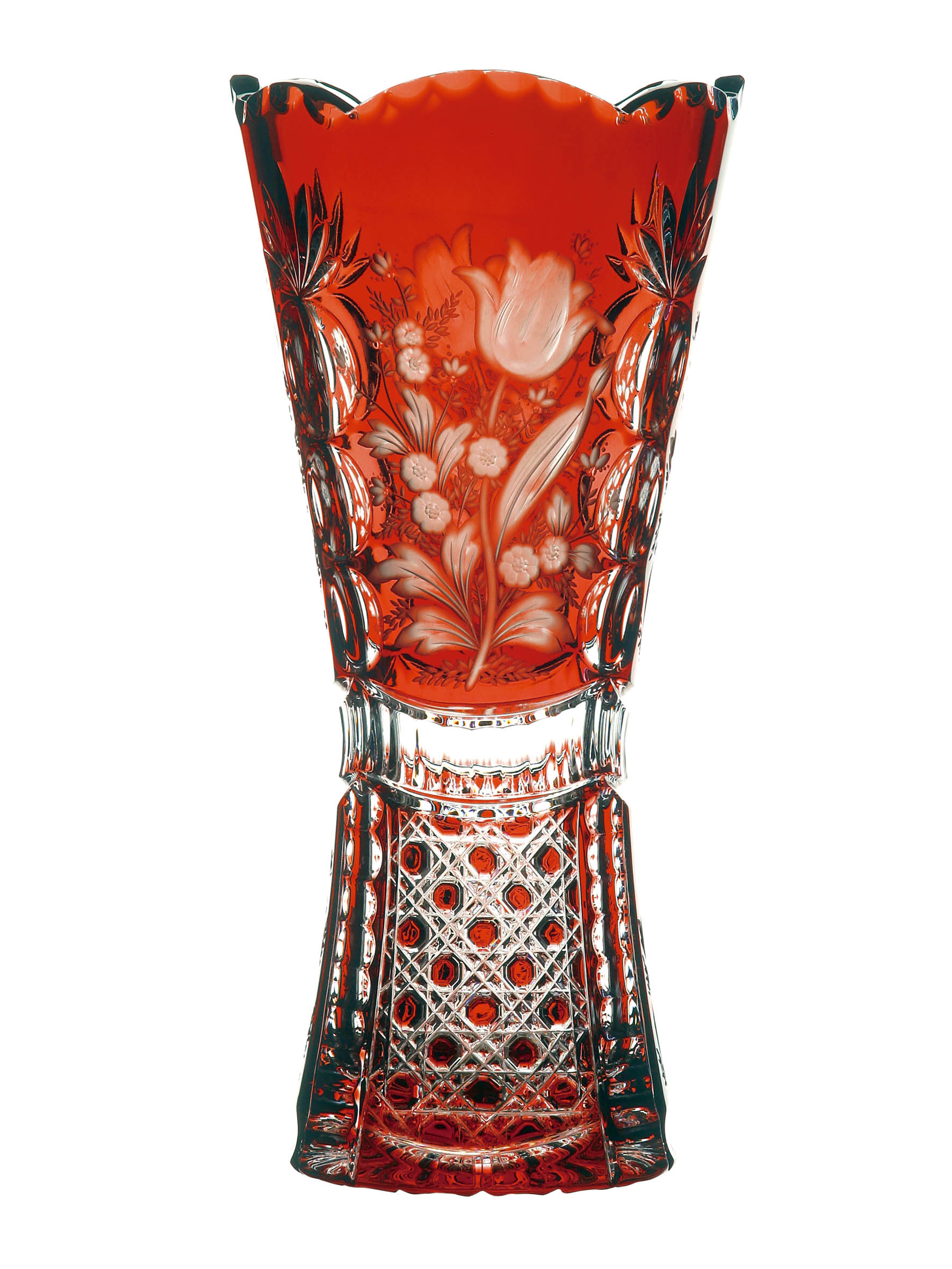 Vase Kristall Tulipa rubin (30 cm)