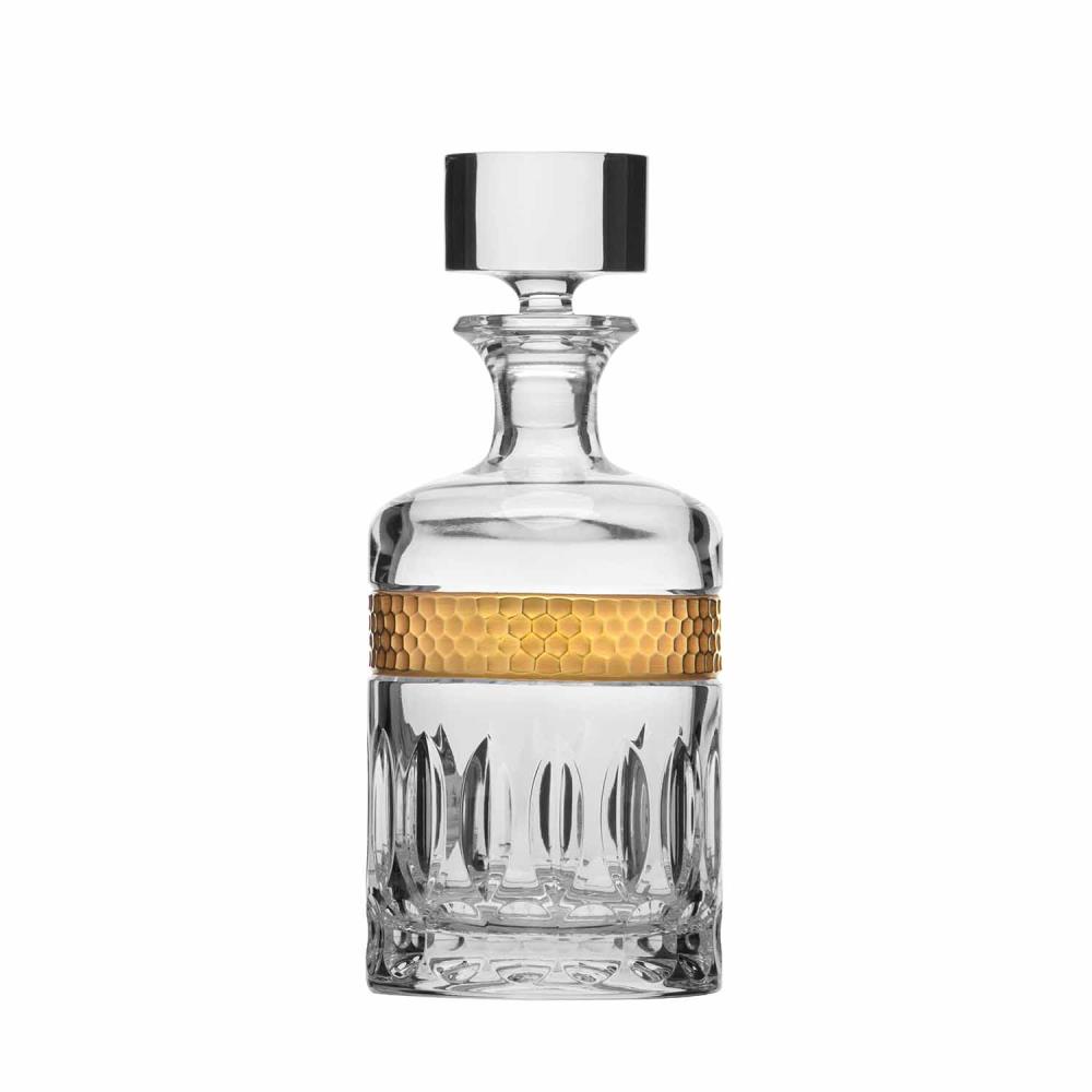 Whiskykaraffe Kristall Bloom Gold clear (25cm)