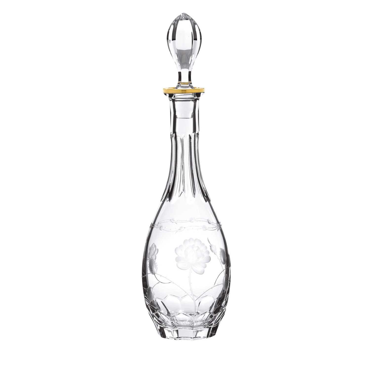 Weinkaraffe Dekanter Kristall Monrose Gold klar (37,3 cm)