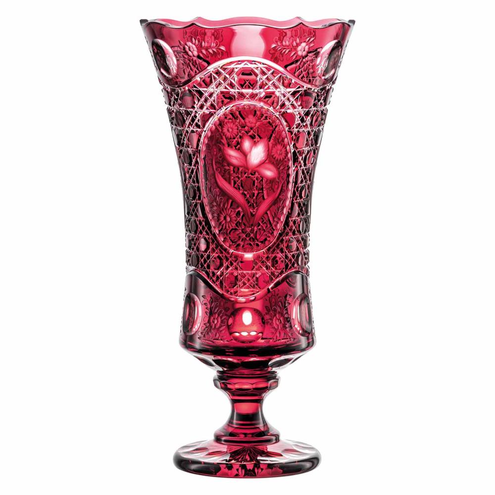 Vase Kristall Magicflower rubin (43 cm)