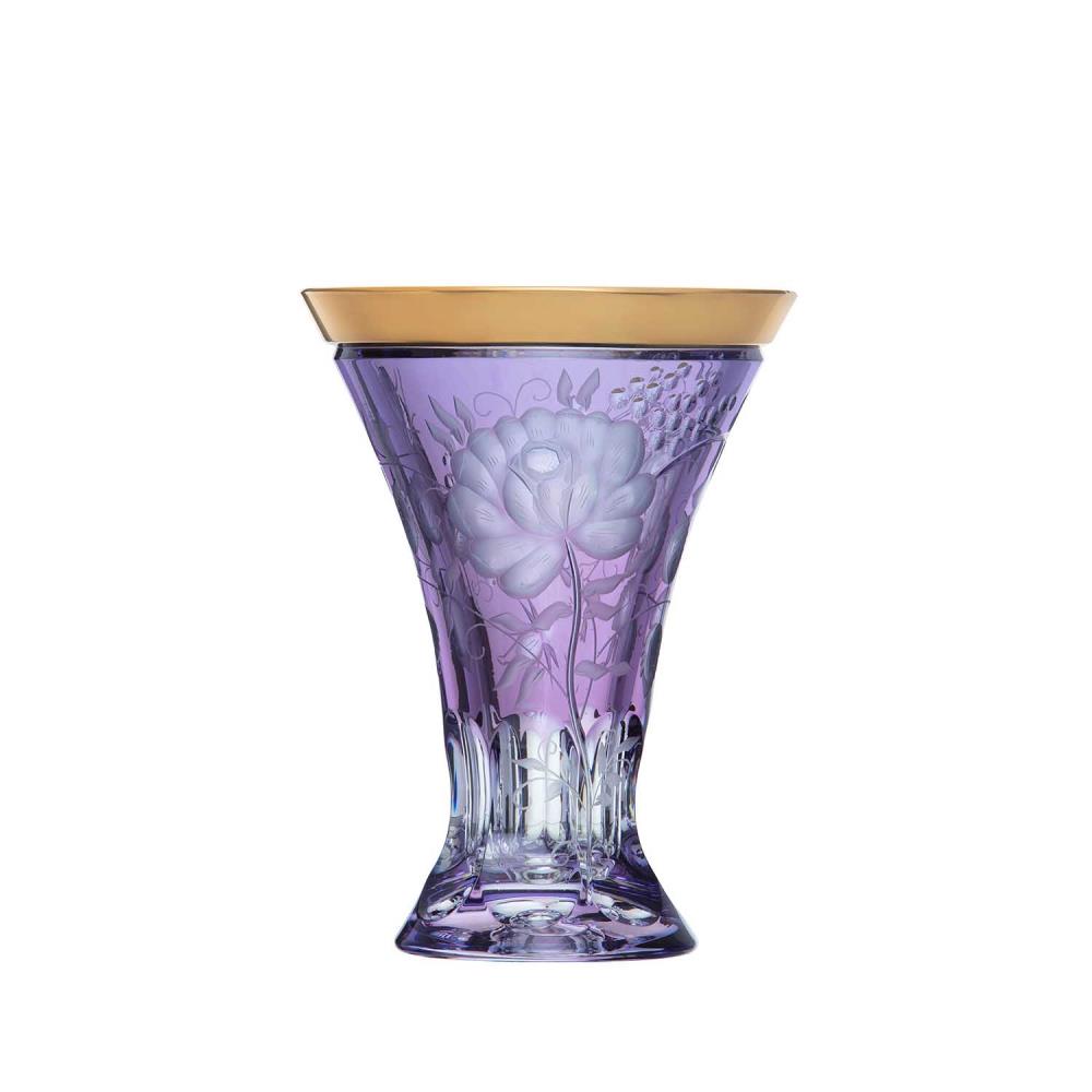 Vase Kristall Primerose Gold lavender (26 cm)